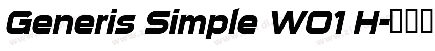 Generis Simple W01 H字体转换